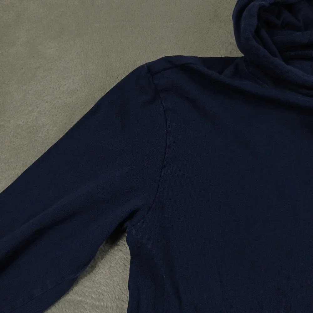 Nike Hoodie Mens Medium Blue Pullover‎ Sweatshirt Swoosh Logo Cotton Long Sleeve